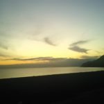 和歌山県の煙樹ヶ浜の夕陽